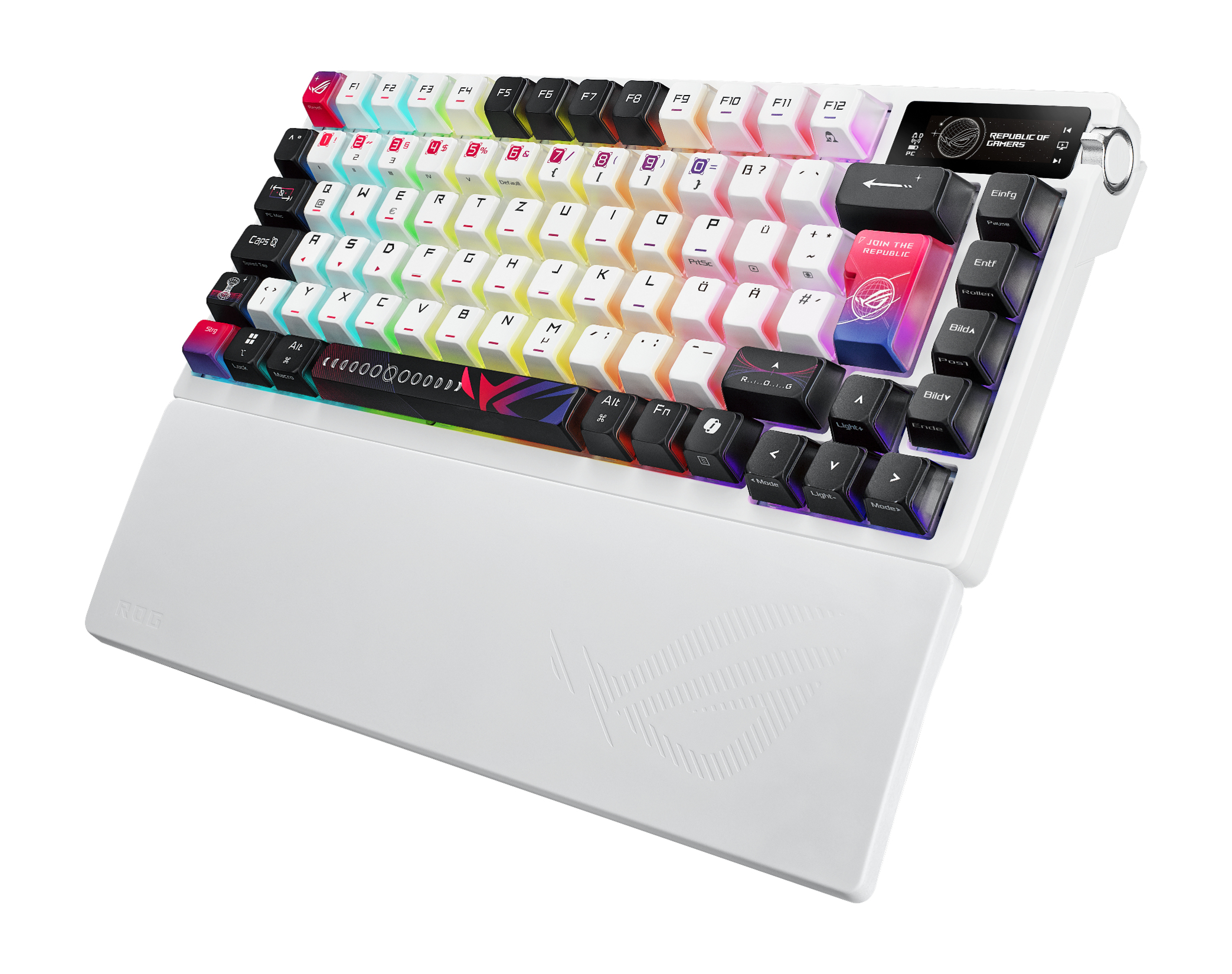 ASUS ROG Azoth X tastiera Gaming USB + RF Wireless + Bluetooth QWERTZ Bianco