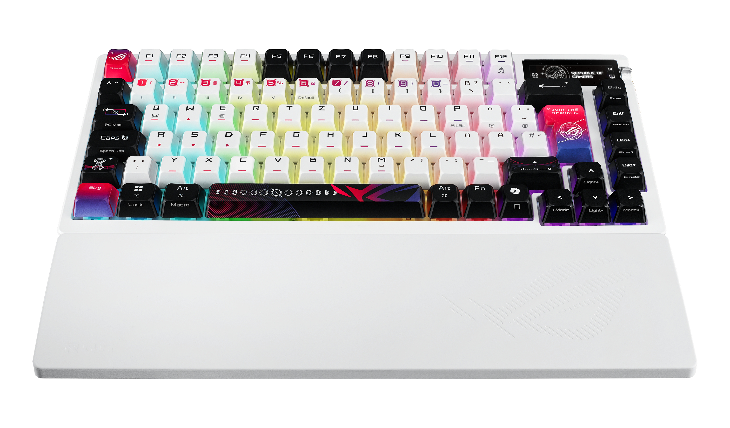 ASUS ROG Azoth X tastiera Gaming USB + RF Wireless + Bluetooth QWERTZ Bianco