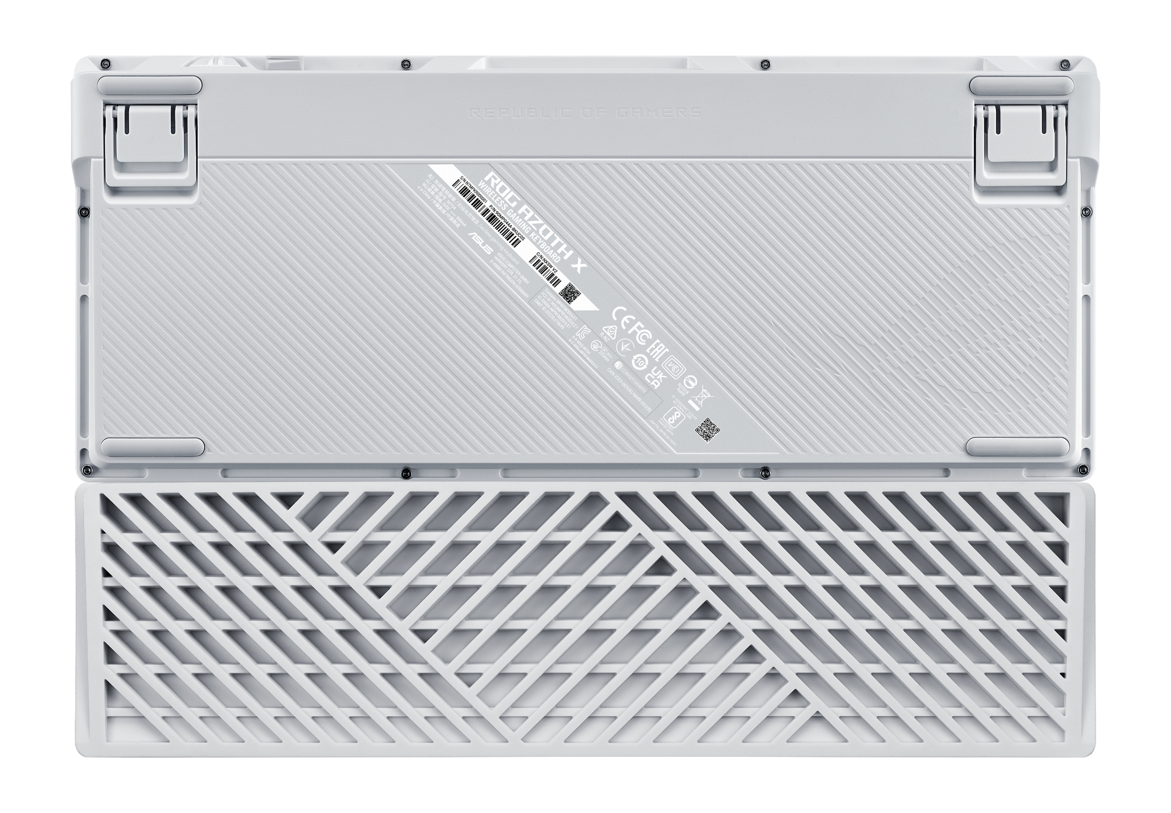 ASUS ROG Azoth X tastiera Gaming USB + RF Wireless + Bluetooth QWERTZ Bianco