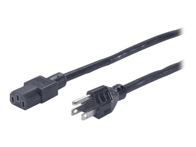 APC PWR C13 / 5-15P, 2.4 m Black 2.44 m C13 coupler NEMA 5-15P