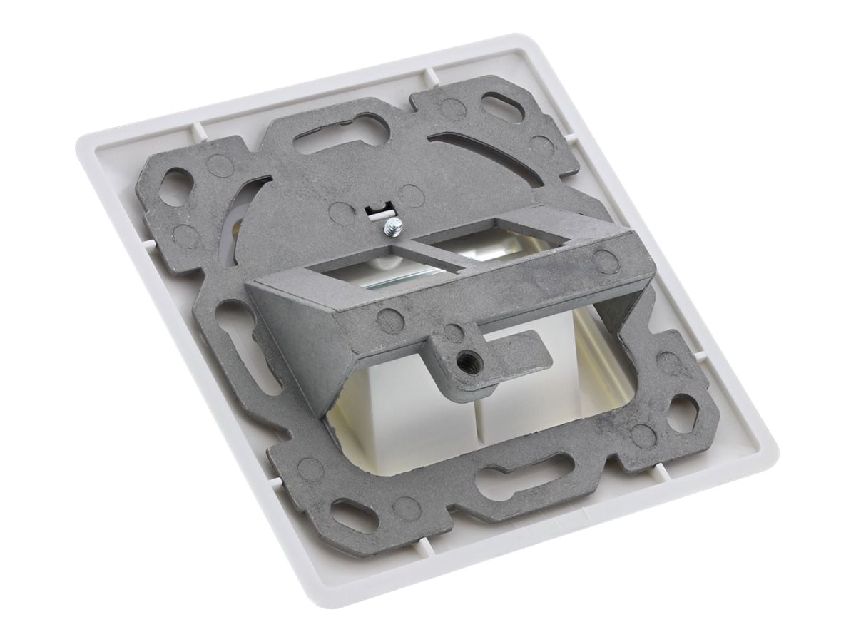 InLine Cat.6A box flush-mounted 2x RJ45 white RAL9010