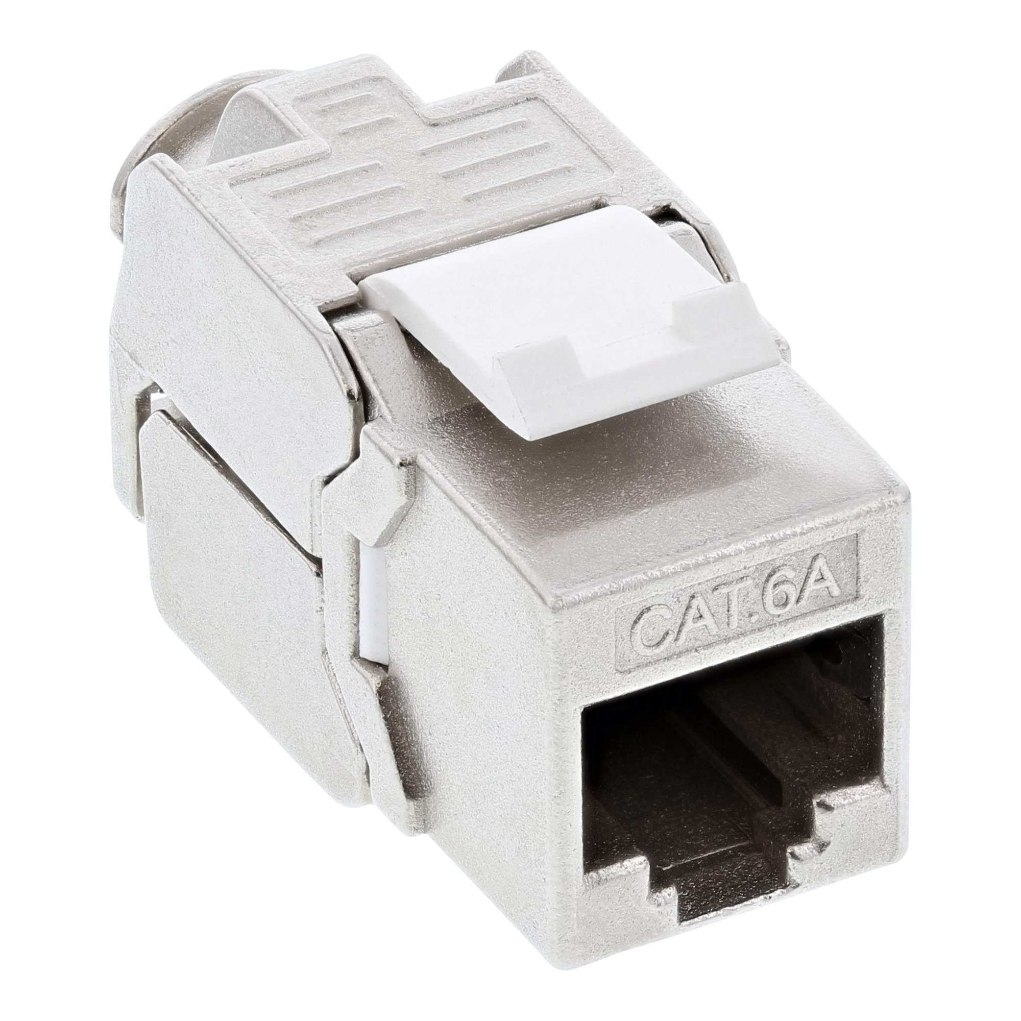 InLine Cat.6A box flush-mounted 2x RJ45 white RAL9010