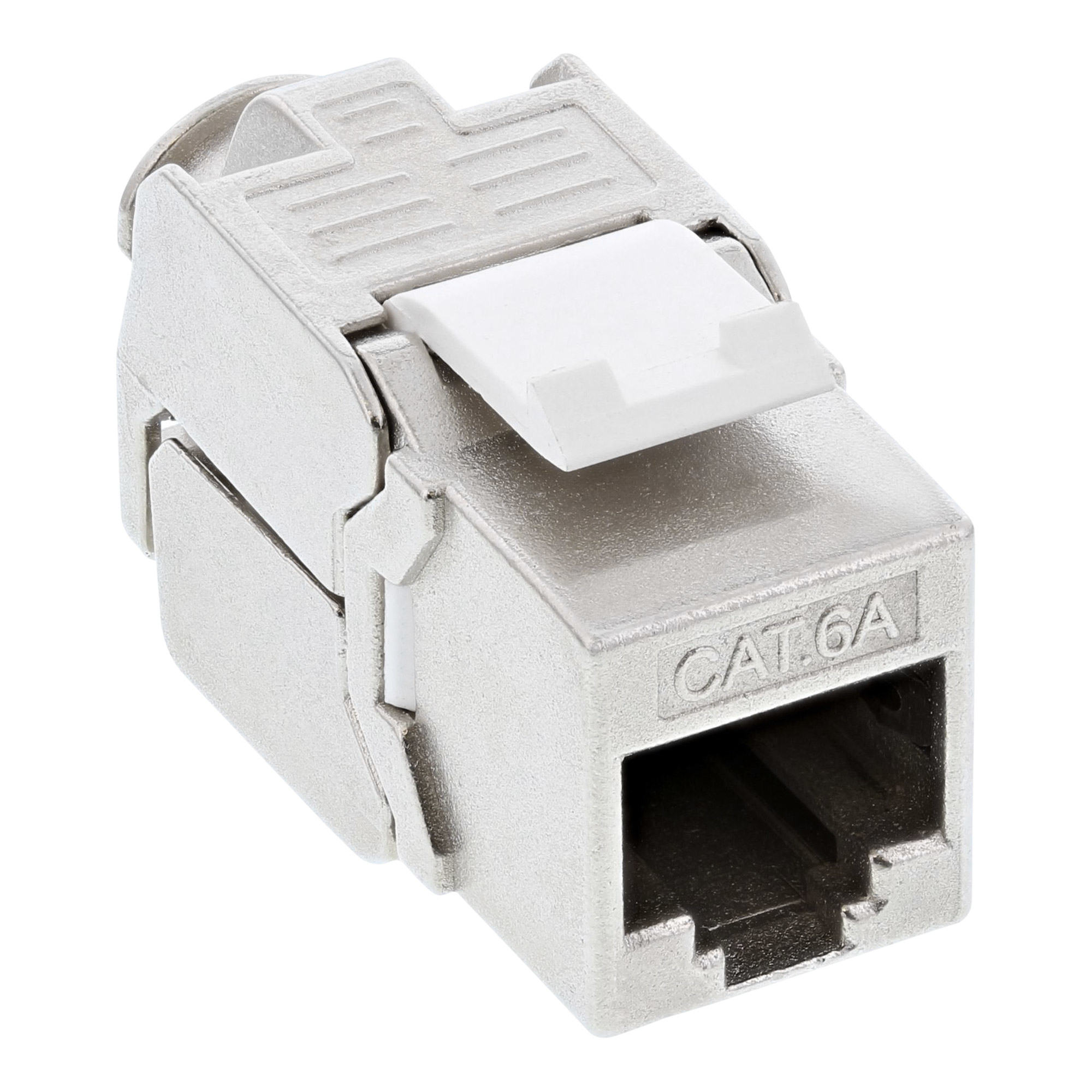 InLine Cat.6A box flush-mounted 2x RJ45 white RAL9010