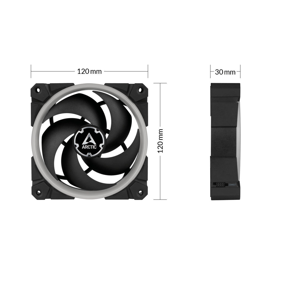 ARCTIC ACFAN00146A systme de refroidissement d ordinateur Boitier PC Ventilateur 12 cm Noir