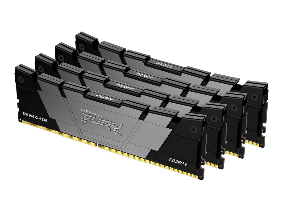 Kingston Technology FURY 32GB 3600MT/s DDR4 CL16 DIMM (Kit of 4) Renegade Black