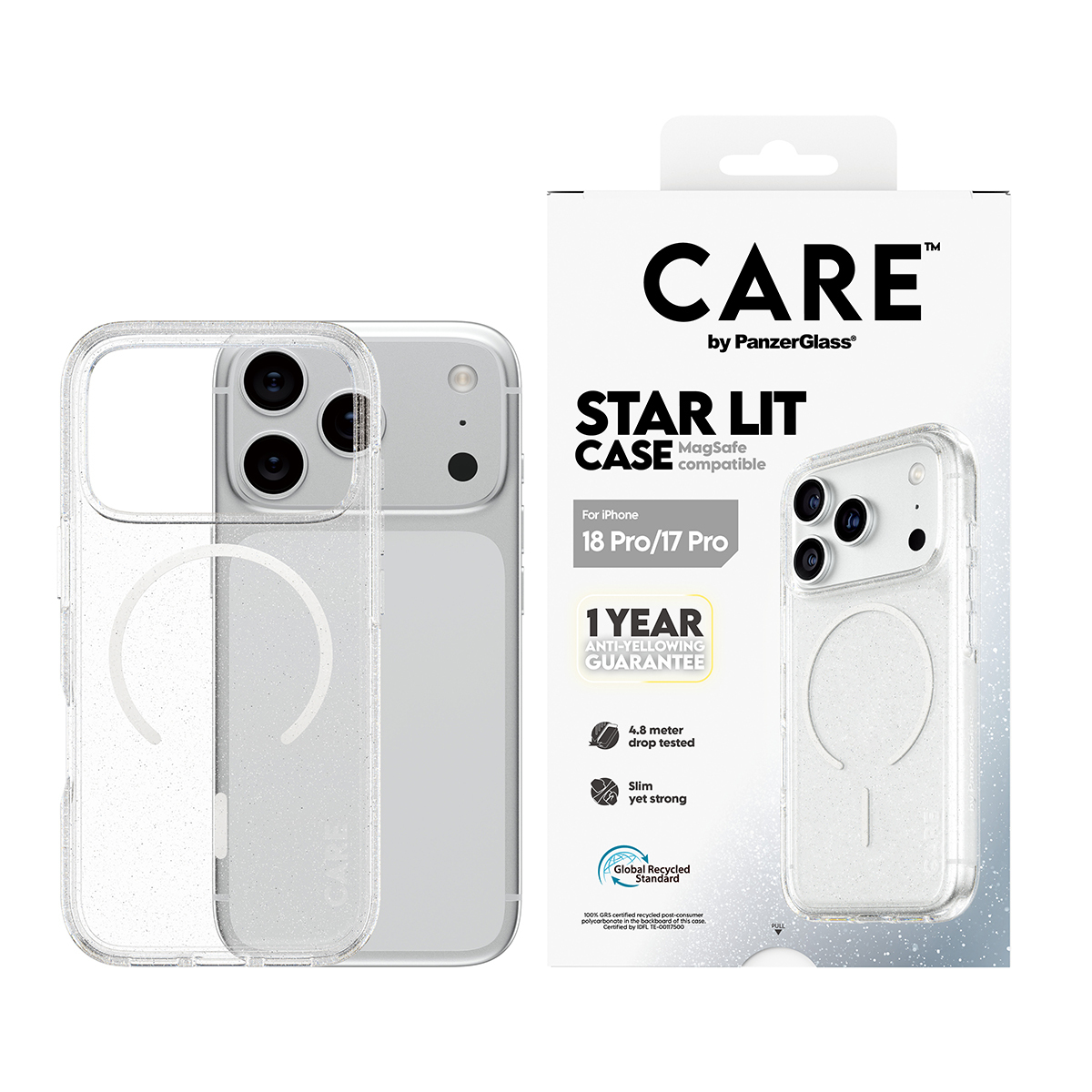 PanzerGlass CARE by � Star Lit Case w. MagSafe iPhone 2026 Pro | 17 Pro coque de protection pour t�l�phones portables Housse Transparent