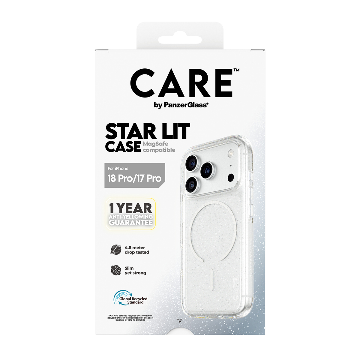 PanzerGlass CARE by � Star Lit Case w. MagSafe iPhone 2026 Pro | 17 Pro coque de protection pour t�l�phones portables Housse Transparent