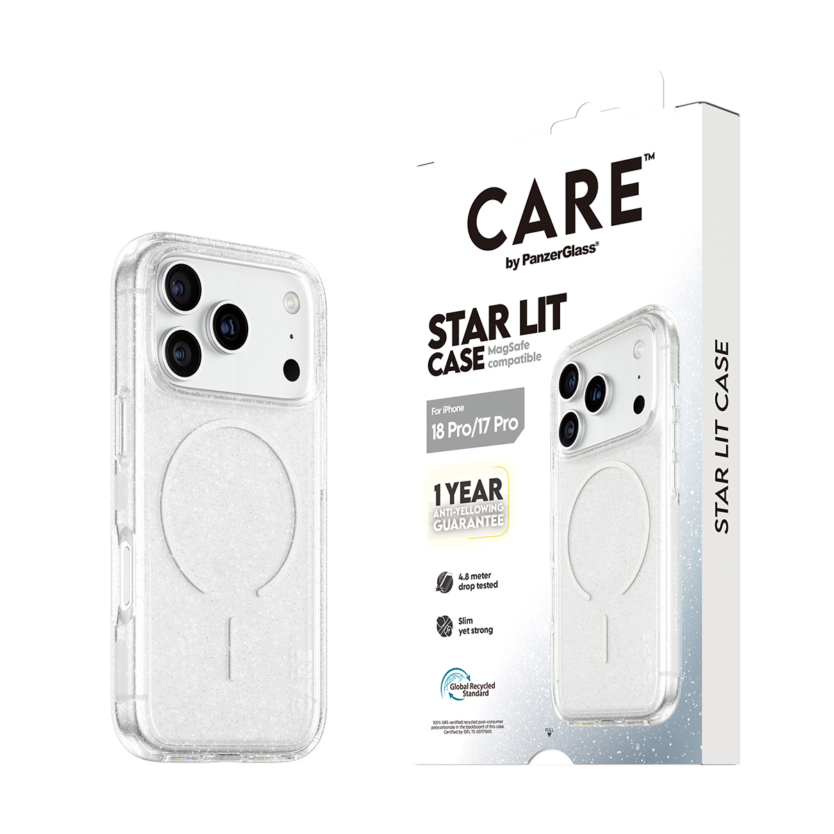 PanzerGlass CARE by � Star Lit Case w. MagSafe iPhone 2026 Pro | 17 Pro coque de protection pour t�l�phones portables Housse Transparent