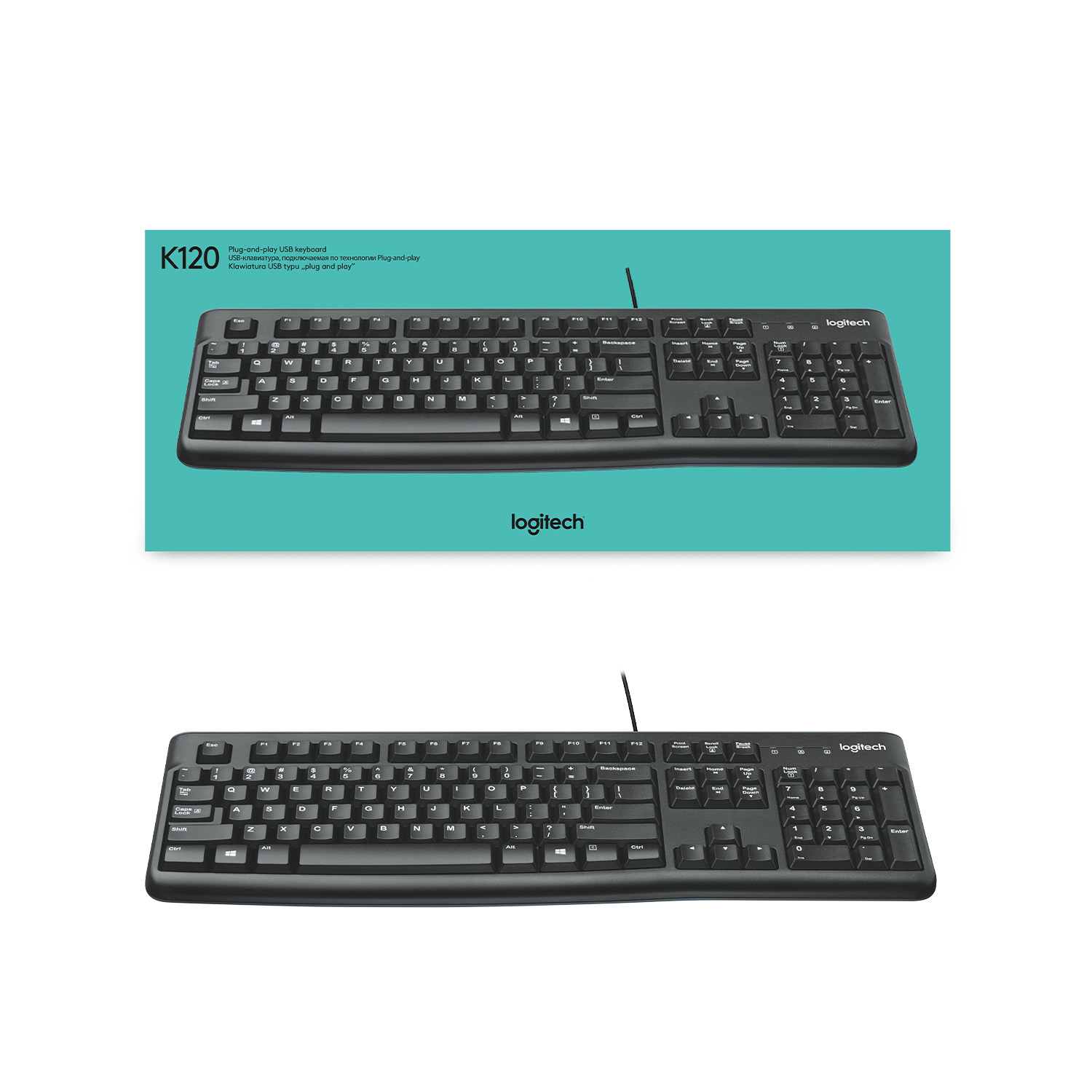 Logitech K120 - Tastatur - USB - Schweiz