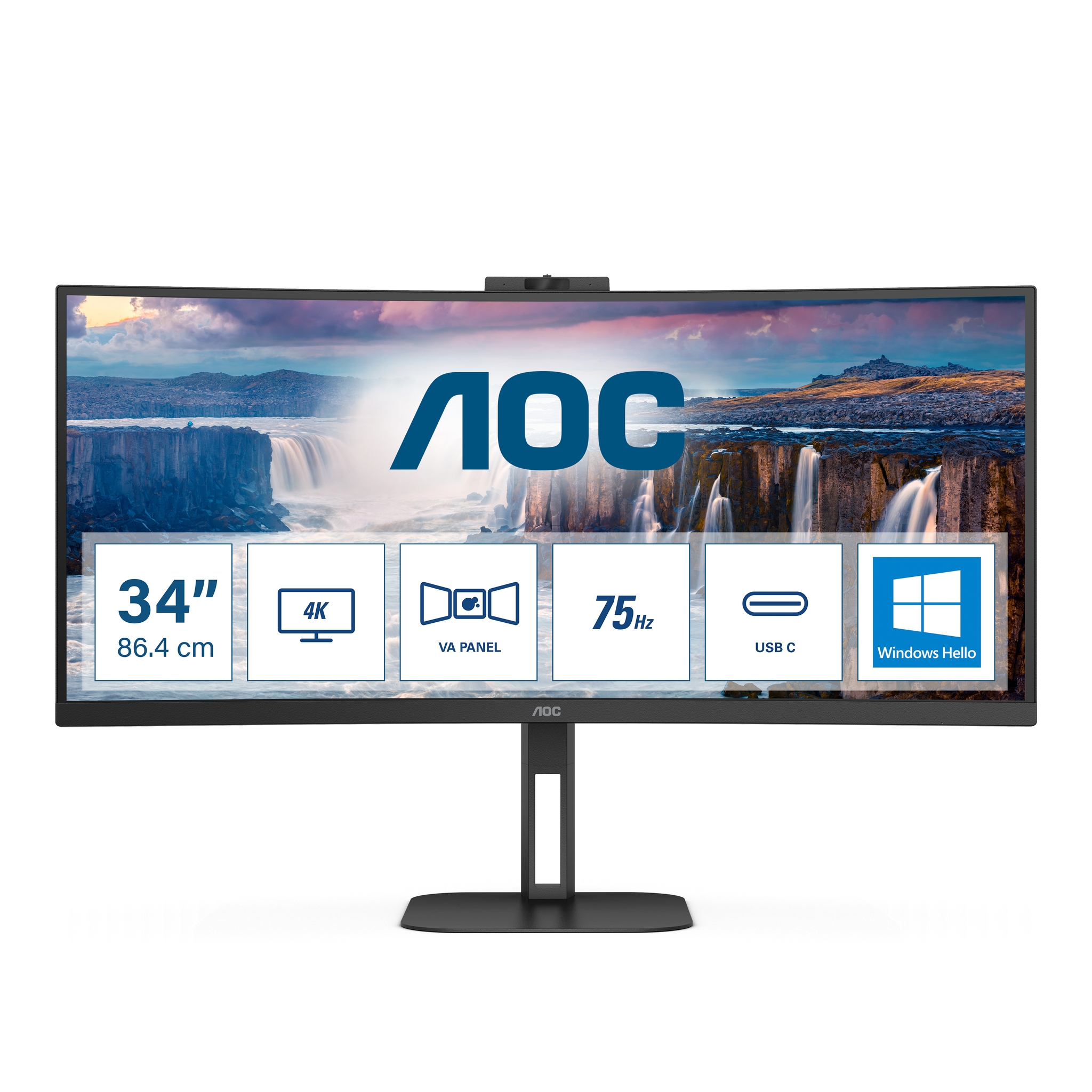 AOC V5 CU34V5CW 86,4 cm (34) 3440 x 1440 Pixel Wide Quad HD LED Nero