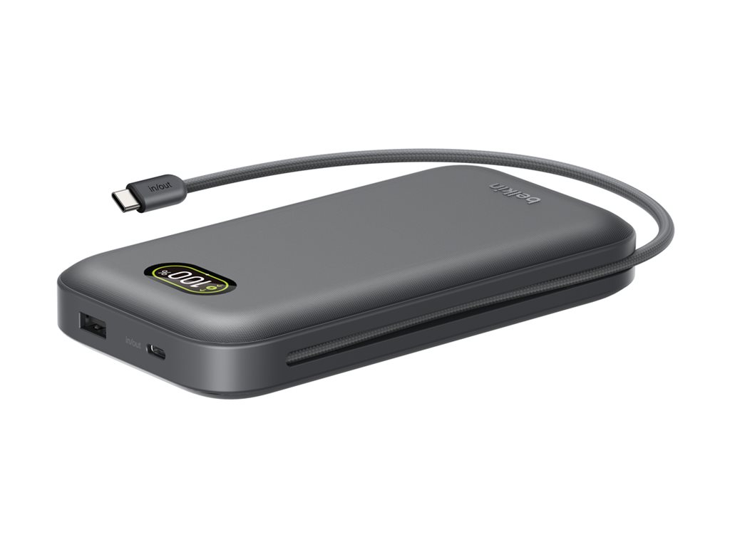Belkin UltraCharge Pro - Powerbank - 27000 mAh - 140 Watt - Fast Charge, QC - 2 Ausgabeanschlussstellen (USB, USB-C)