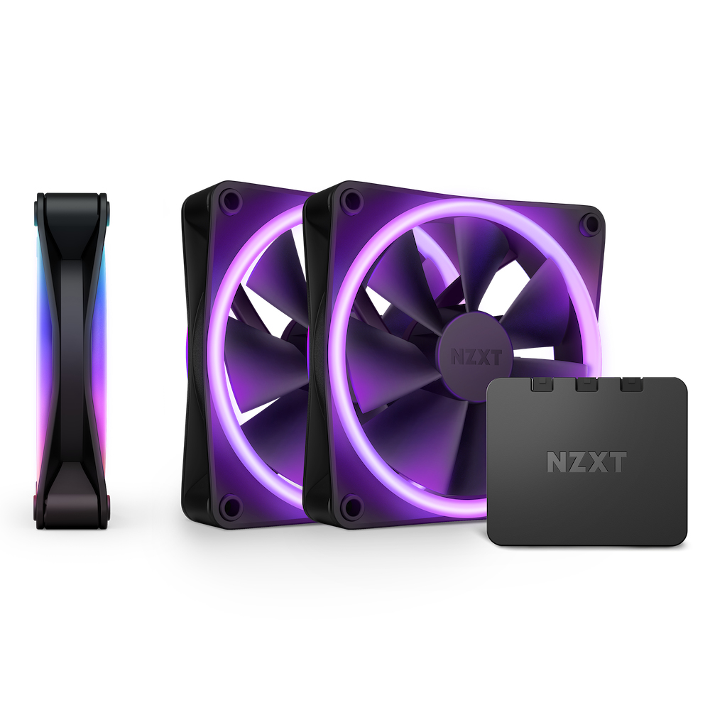 NZXT F120 RGB DUO Triple Pack Boitier PC Ventilateur 12 cm Noir 3 pi�ce(s)