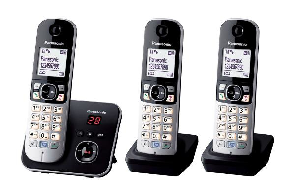 Panasonic KX-TG6823GB telephone DECT telephone Caller ID Black, Silver