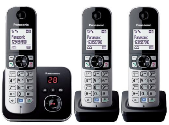 Panasonic KX-TG6823GB telephone DECT telephone Caller ID Black, Silver