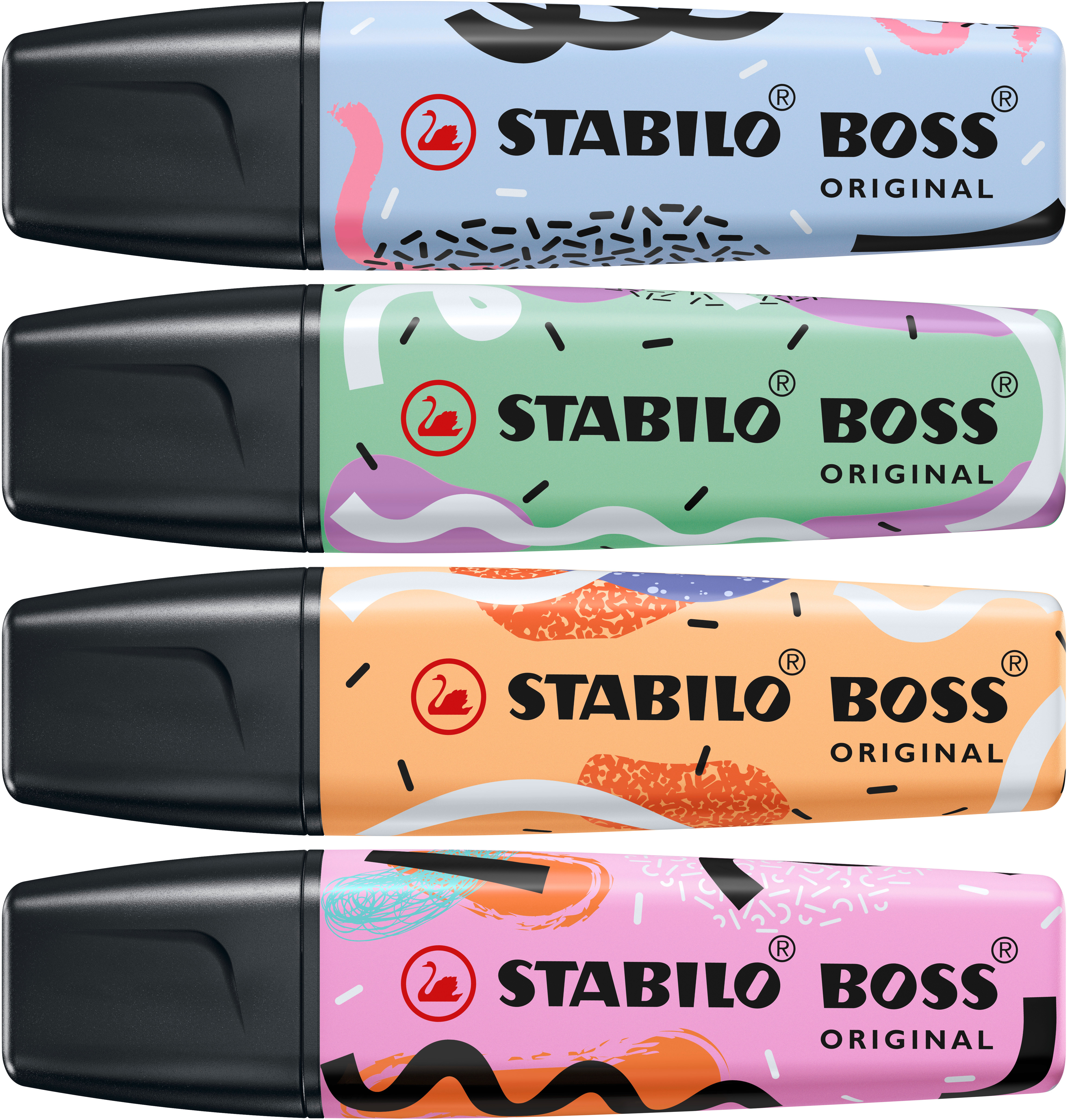 STABILO - 70/4-1 - Evidenziatori boss original pastel 2-5 mm assortiti  pastello astuccio da 4 - 70/4-2 - 4006381492867