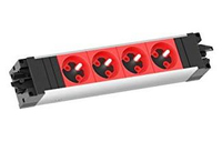 Bachmann STEP ALU - Steckdosenleiste - Wechselstrom 230 V - Eingabe, Eingang GST18 - Ausgangsanschlsse: 4 (GST18)
