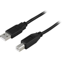 Deltaco USB 2.0 Cable A/B - 1m - 1 m - USB A - USB B - Mnnlich/Mnnlich - 0,48 Gbit/s - Schwarz
