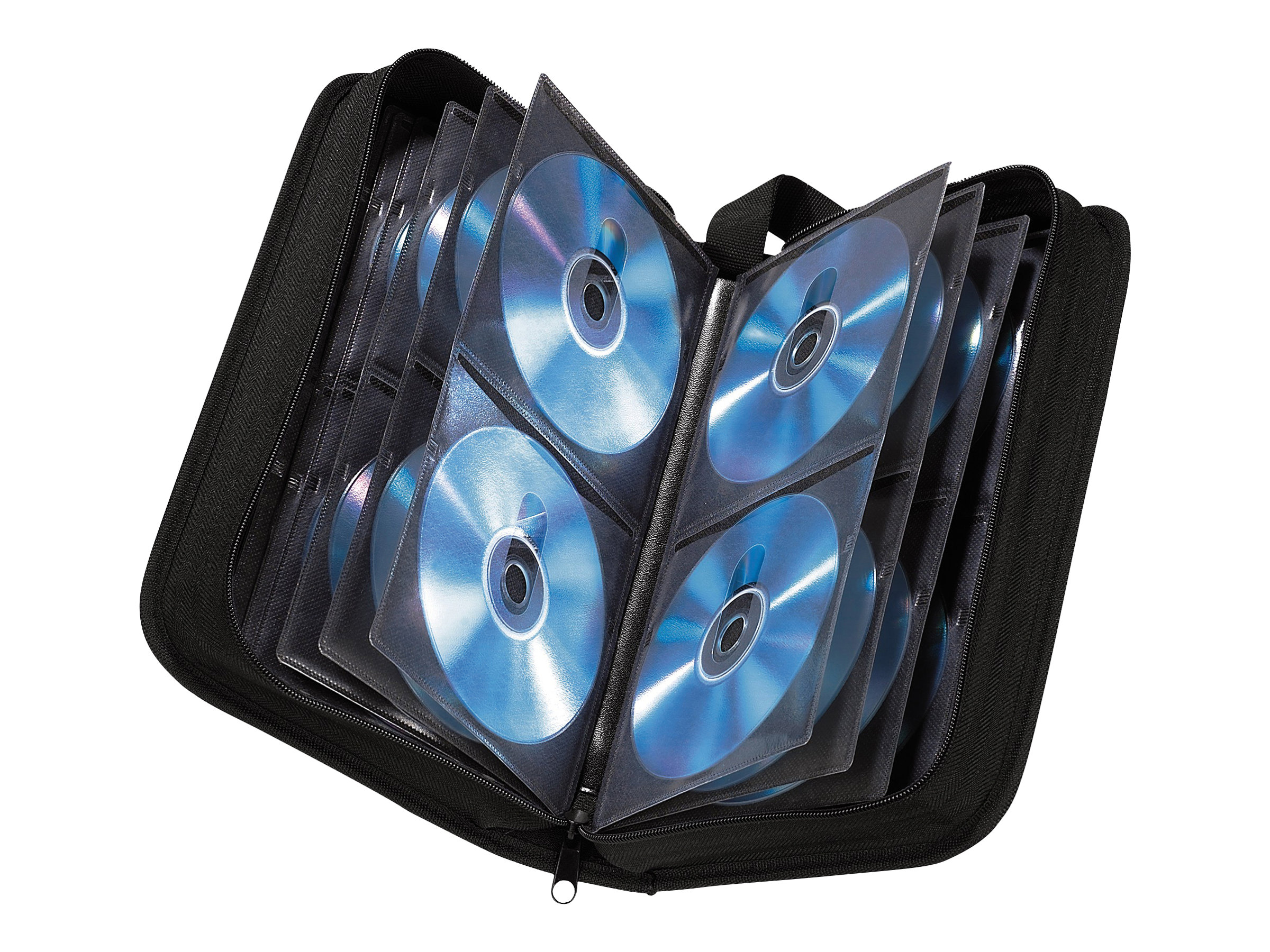 Hama CD Wallet Nylon 120, black 120 disques Noir