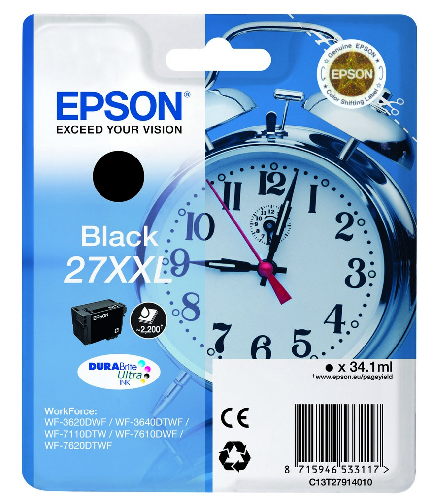 Epson 27XXL - 34.1 ml - XL - Schwarz - Original