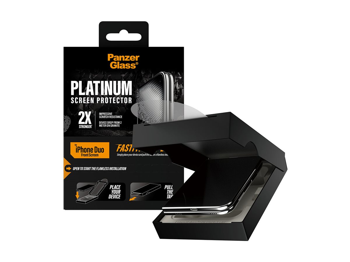 PanzerGlass � Platinum Front Screen Protector iPhone Duo | FRAME FIT w. FASTFIT IN-A-BOX Protector de pantalla 1 pieza(s)
