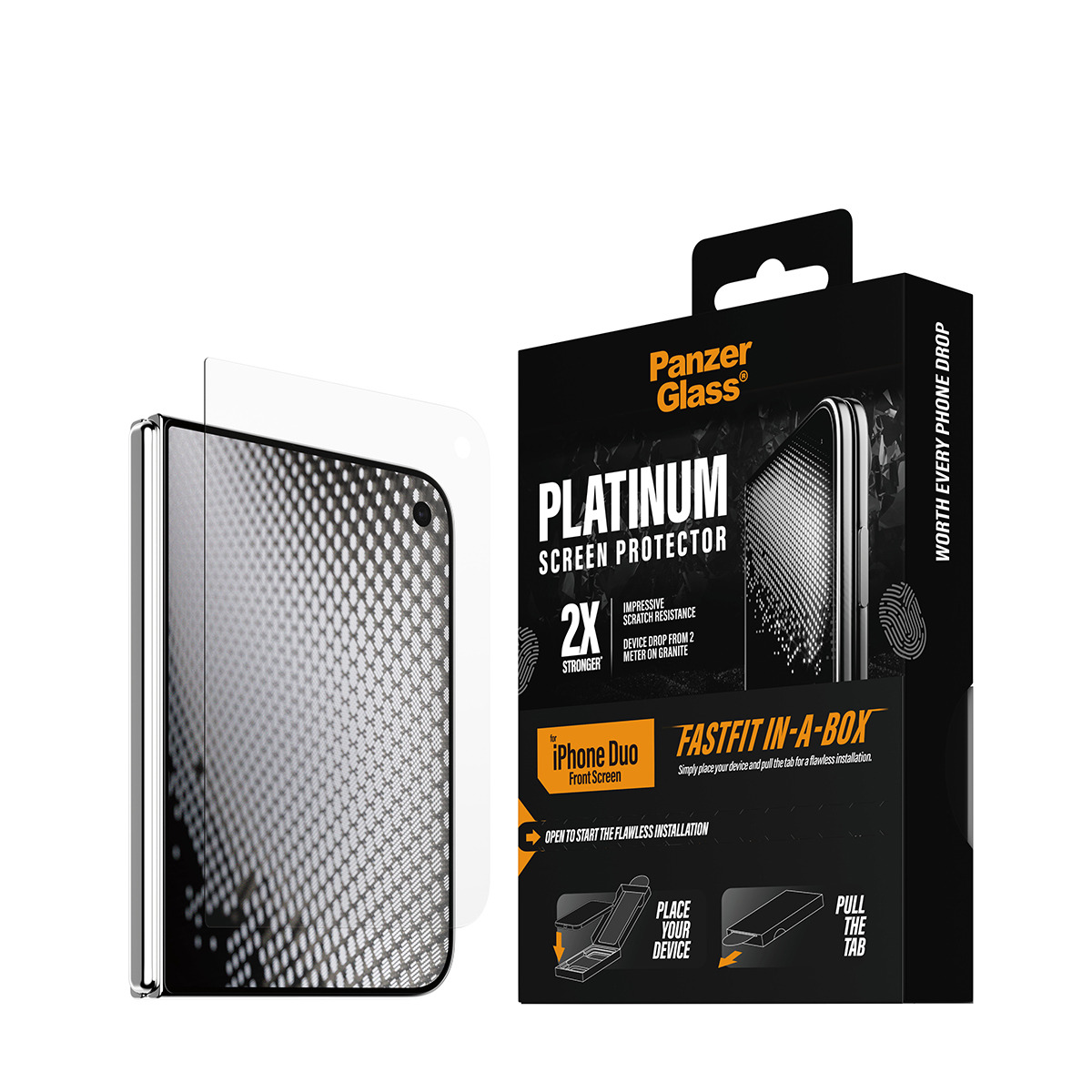 PanzerGlass � Platinum Front Screen Protector iPhone Duo | FRAME FIT w. FASTFIT IN-A-BOX Protector de pantalla 1 pieza(s)