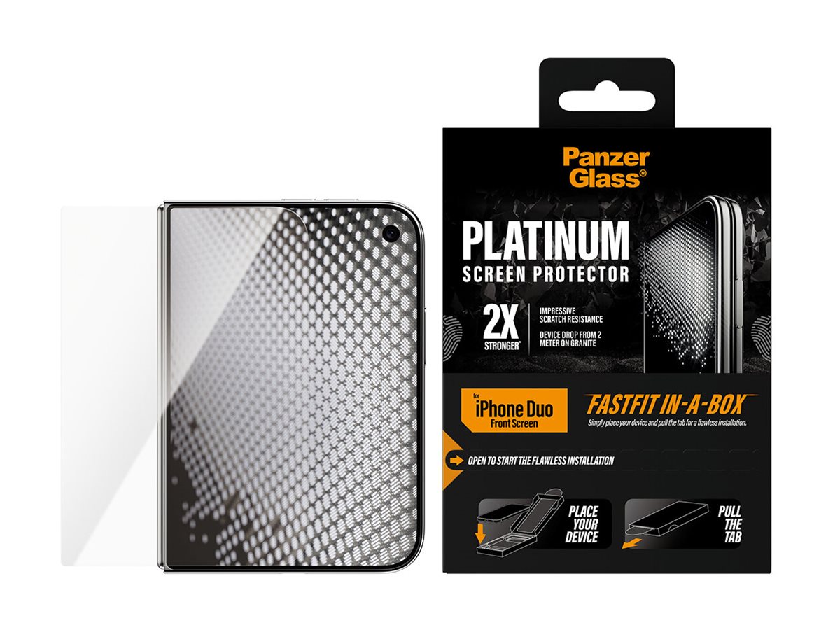 PanzerGlass � Platinum Front Screen Protector iPhone Duo | FRAME FIT w. FASTFIT IN-A-BOX Protector de pantalla 1 pieza(s)