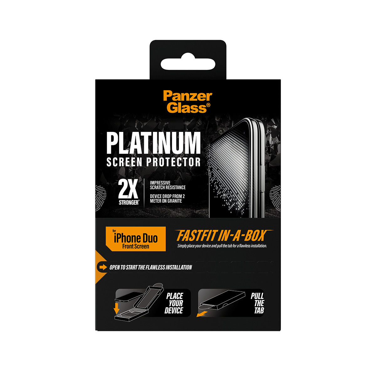 PanzerGlass � Platinum Front Screen Protector iPhone Duo | FRAME FIT w. FASTFIT IN-A-BOX Protector de pantalla 1 pieza(s)