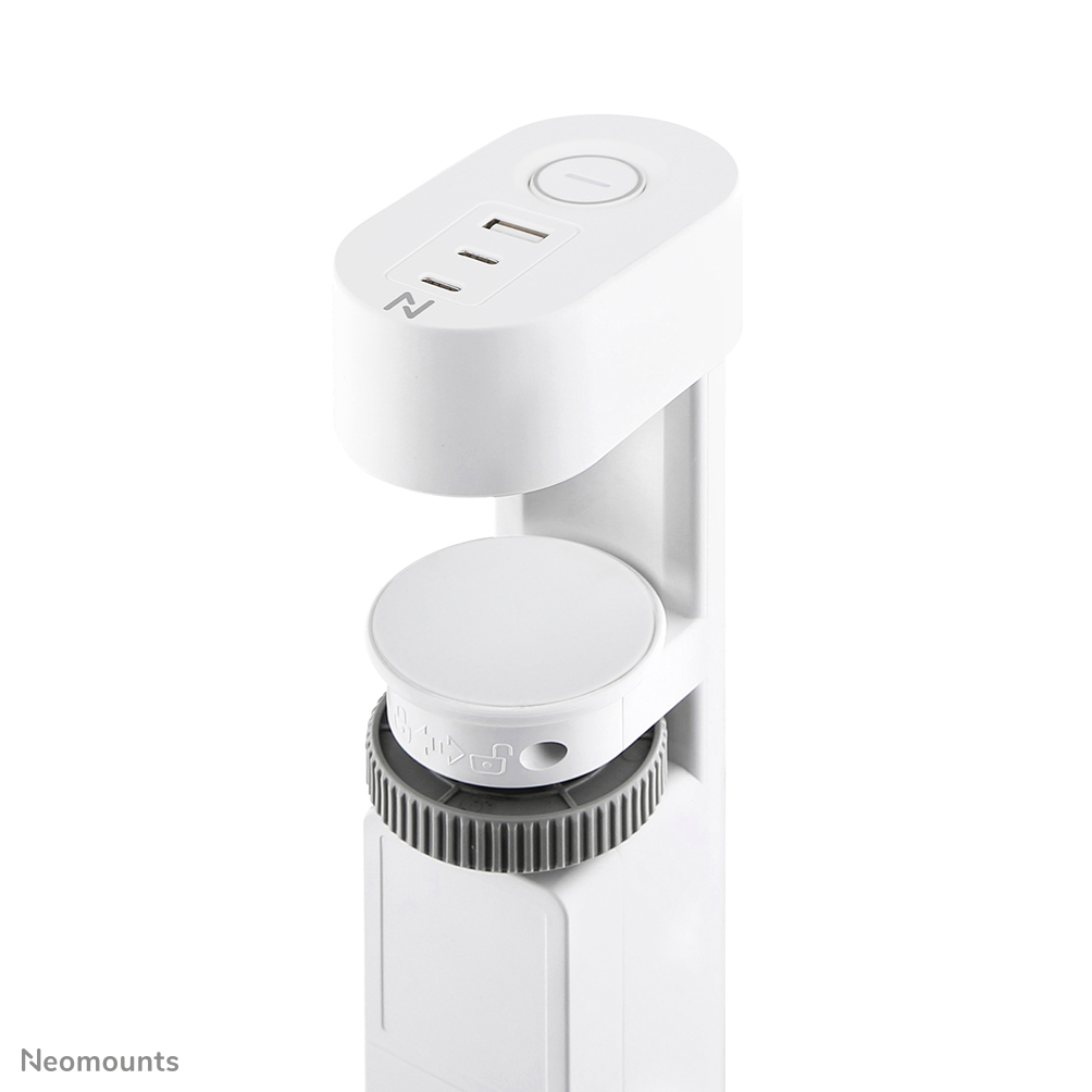 Neomounts DS22-840WH6 Regleta de sobremesa con abrazadera y puertos USB-C y USB-A - carga rpida