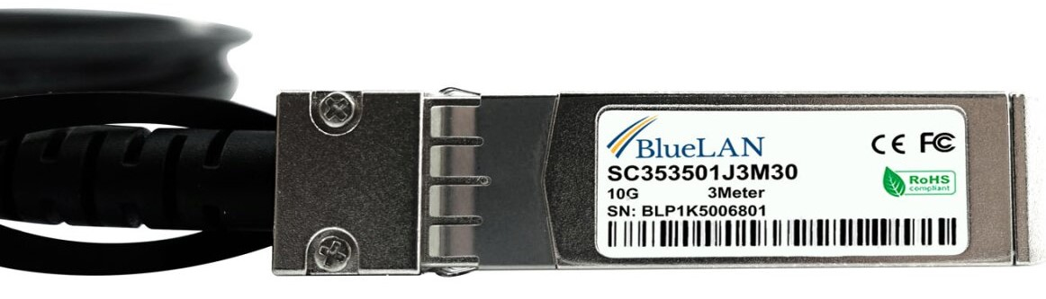 BlueOptics Netgate SFP-10G-CU-1M-NE kompatibles BlueLAN DAC SFP+ SC353501J1M30