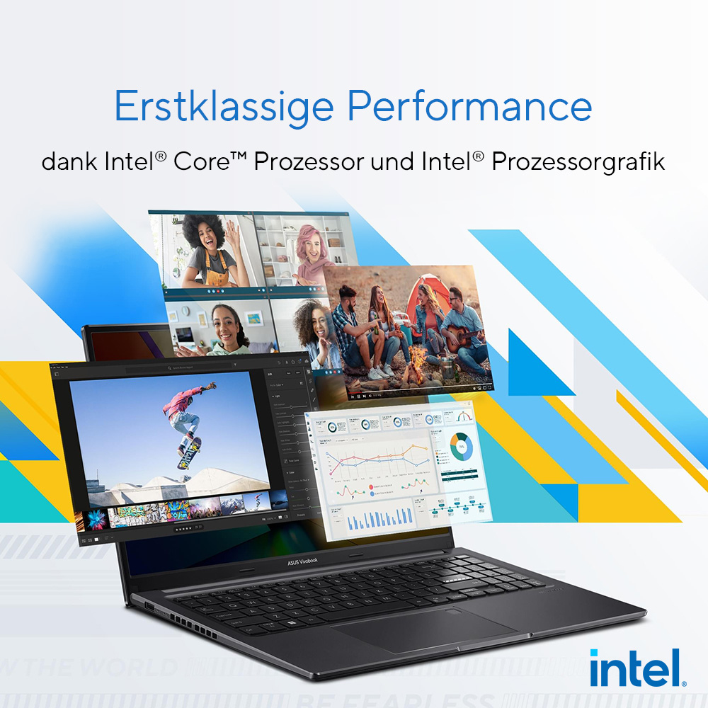 ASUS Vivobook 15 OLED X1505VA-MA884W Intel� Core i9 i9-13900H Ordinateur portable 39,6 cm (15.6) 2.8K 16 Go DDR4-SDRAM 1 To SSD Wi-Fi 6E (802.11ax) Windows 11 Home Allemand Argent