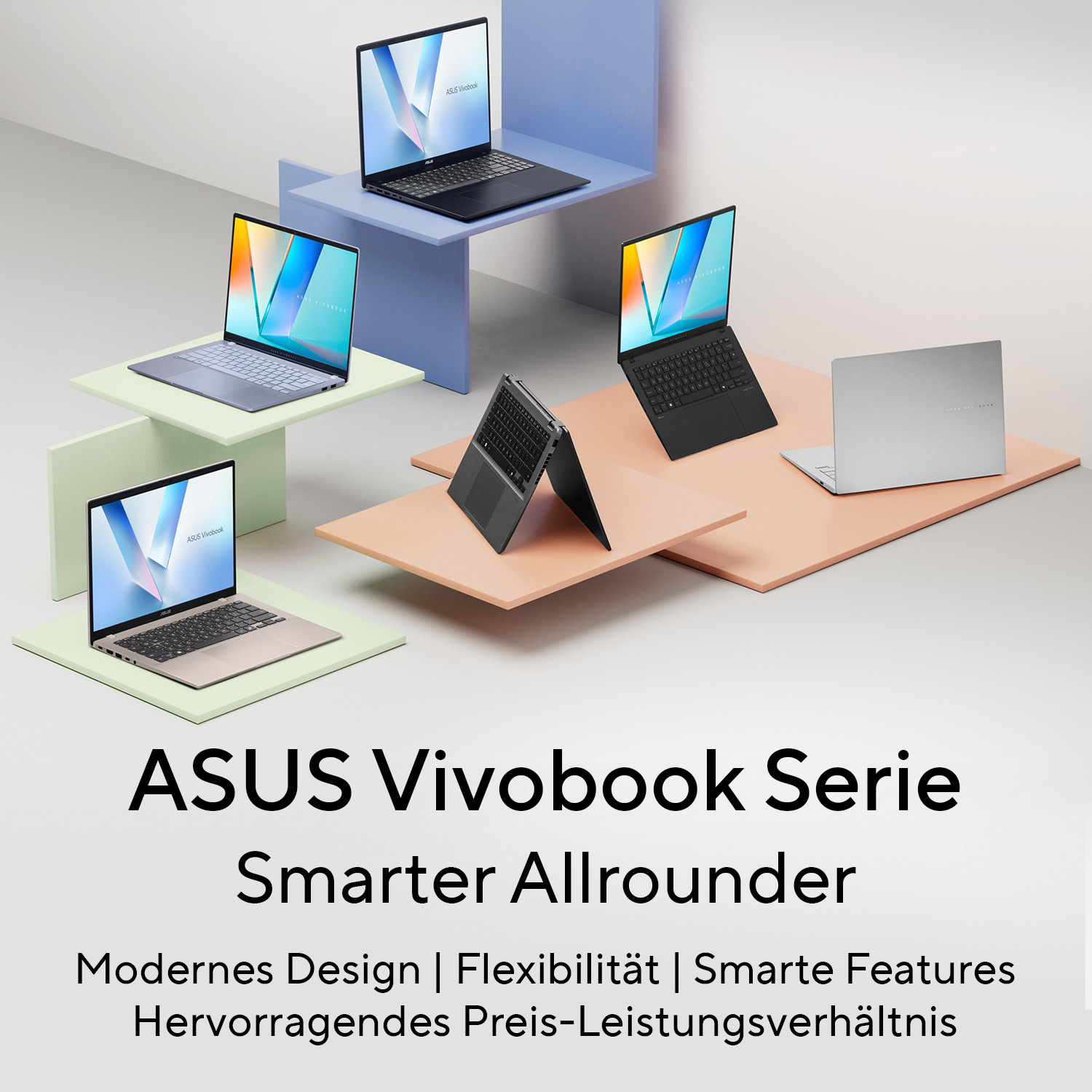 ASUS Vivobook 15 OLED X1505VA-MA884W Intel� Core i9 i9-13900H Ordinateur portable 39,6 cm (15.6) 2.8K 16 Go DDR4-SDRAM 1 To SSD Wi-Fi 6E (802.11ax) Windows 11 Home Allemand Argent