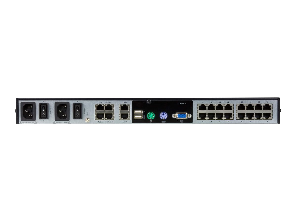 ATEN KN1116VA commutateur �cran, clavier et souris Grille de montage Noir