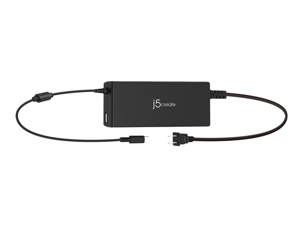 j5create JUP2290C-FN 100W PD USB-C� Super Charger - UK, Black, includes 1.2 m cable
