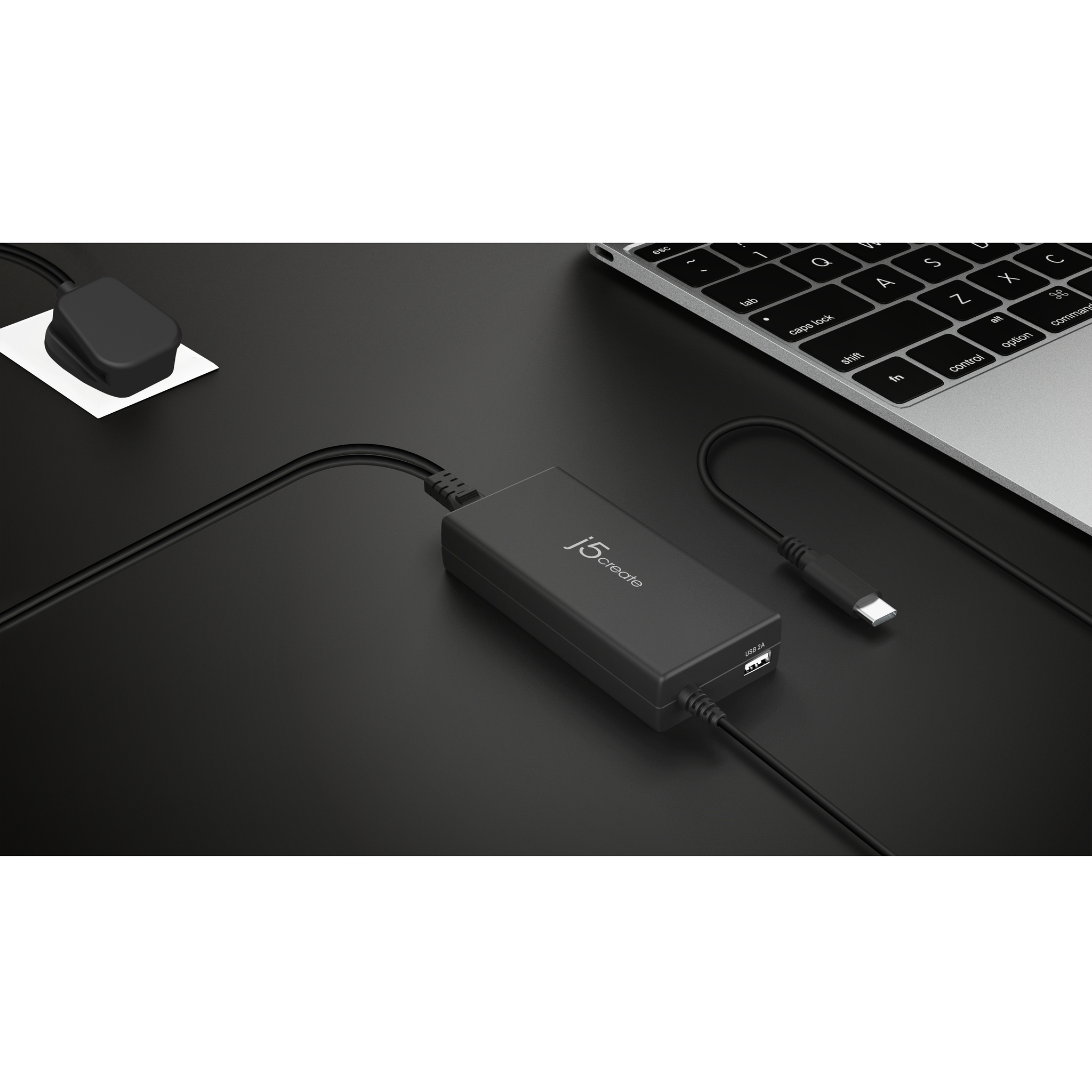 j5create JUP2290C-FN 100W PD USB-C� Super Charger - UK, Black, includes 1.2 m cable