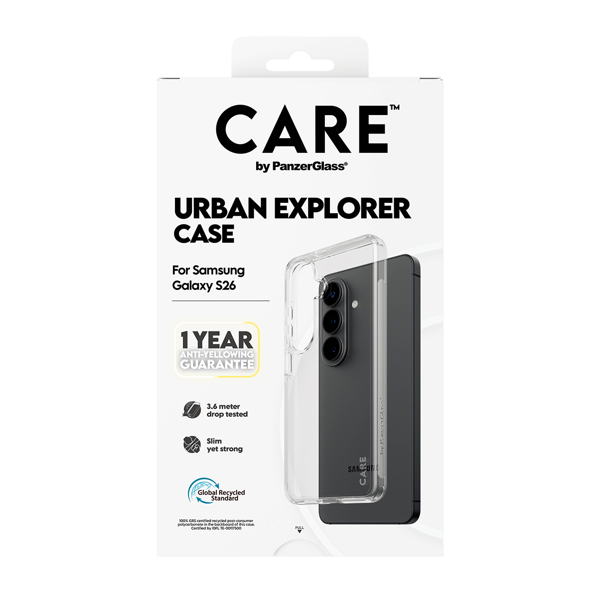 PanzerGlass CARE by � Urban Explorer Case Transparent Samsung Galaxy S26 funda para tel�fono m�vil Transparente