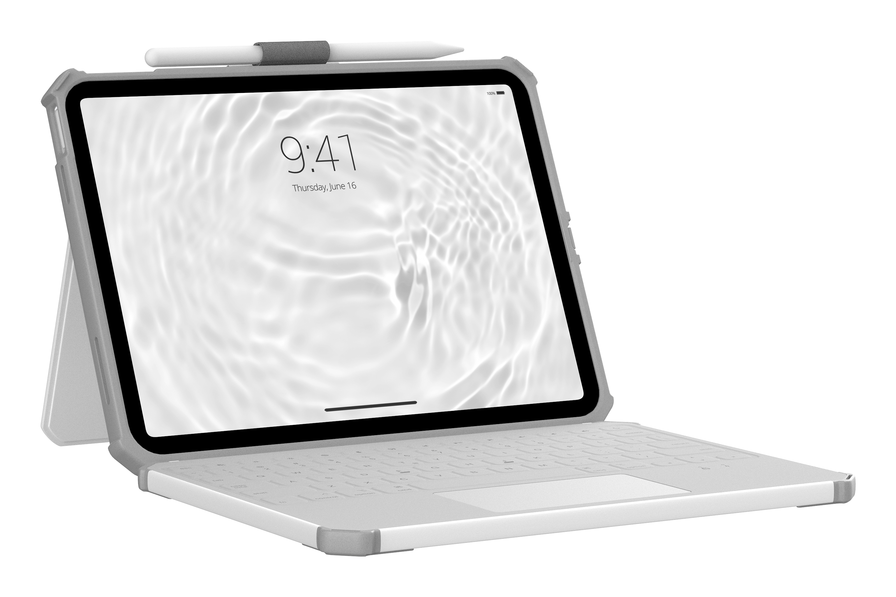 Urban Armor Gear UAG Healthcare Rugged USB-C Keyboard Case mit Trackpad| Apple iPad