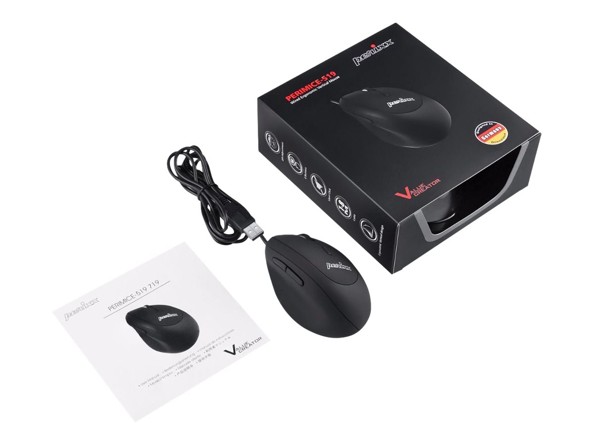 Perixx PERIMICE-519 mouse Right-hand USB Type-A Optical 1600 DPI