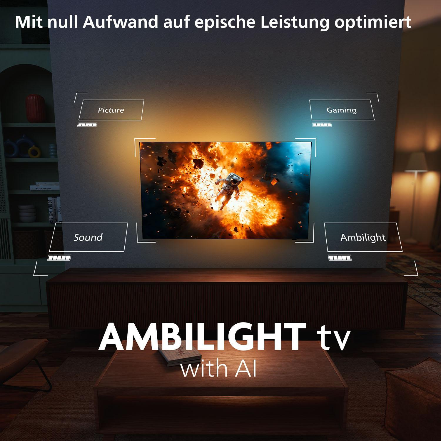 Philips 48OLED760 - 121 cm (48) Diagonalklasse OLED-TV - Smart TV - TITAN OS - 4K UHD (2160p)