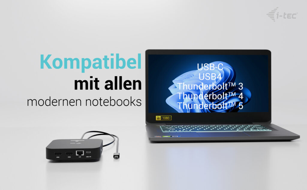 i-tec USB-C Dual HDMI Docking Station with Power Delivery 100 W