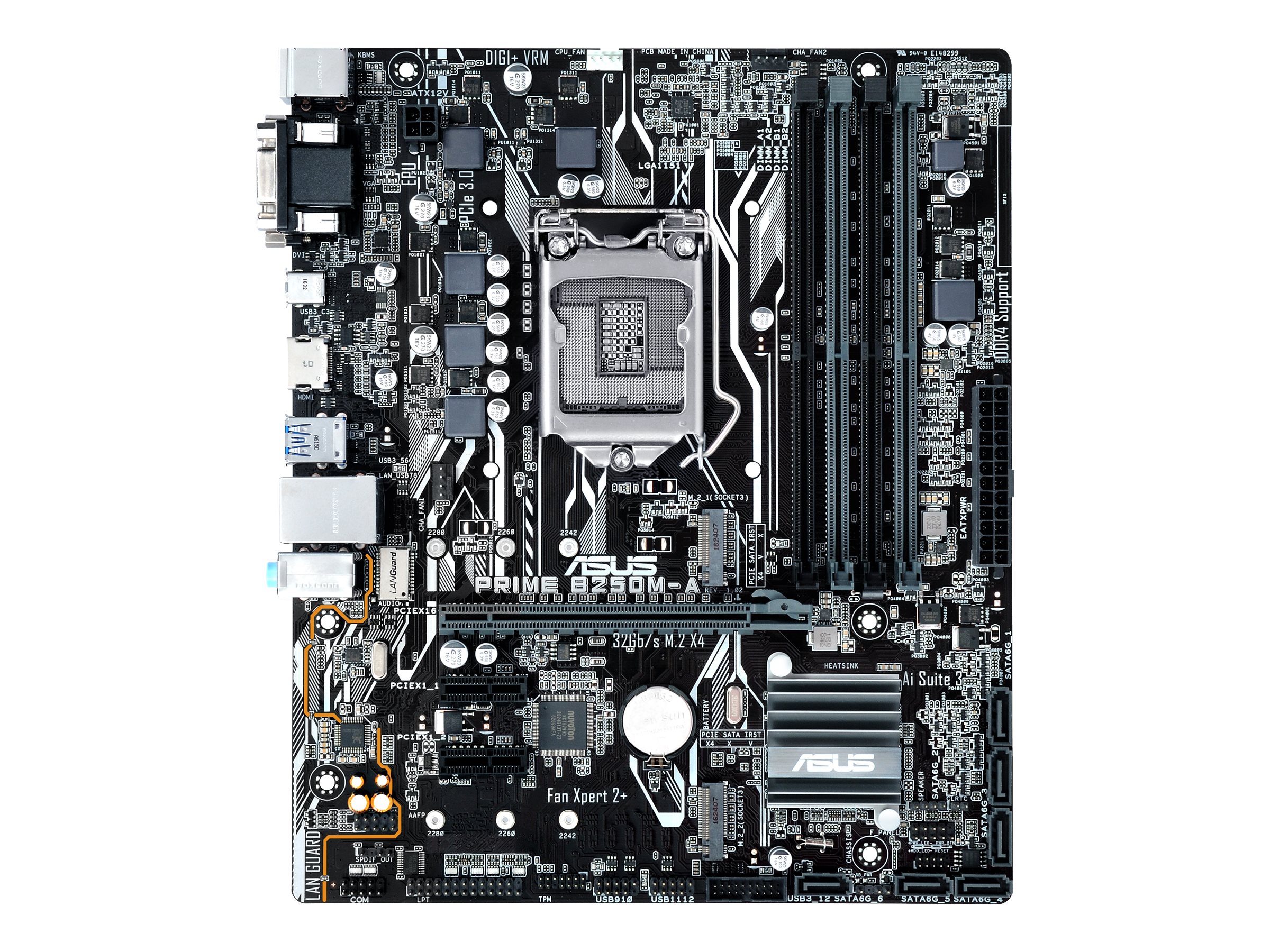 ASUS PRIME B250M-A - Motherboard - micro ATX - LGA1151 Socket - B250 - USB 3.0,