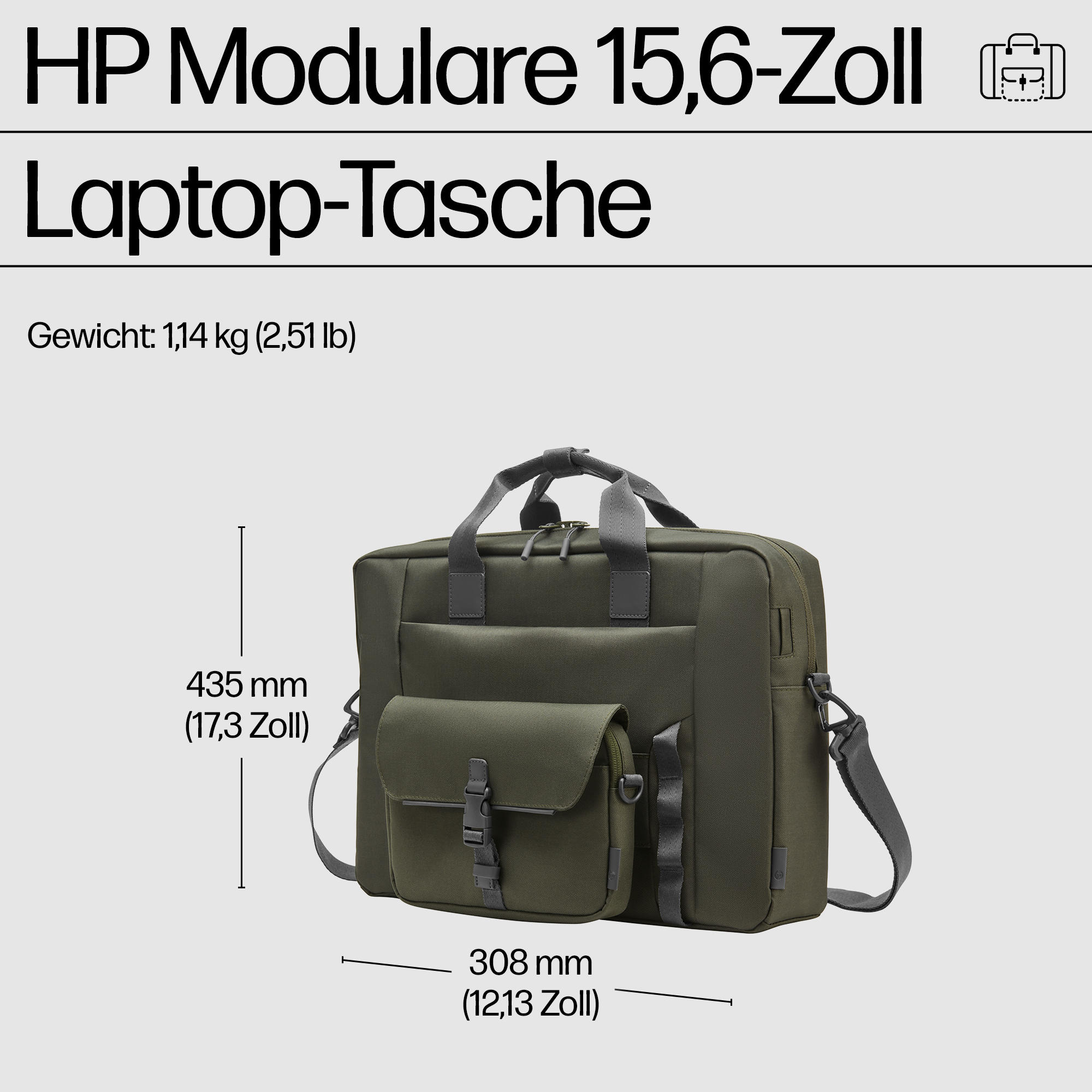 HP Bolsa modular para port�tiles de 15,6 pulgadas
