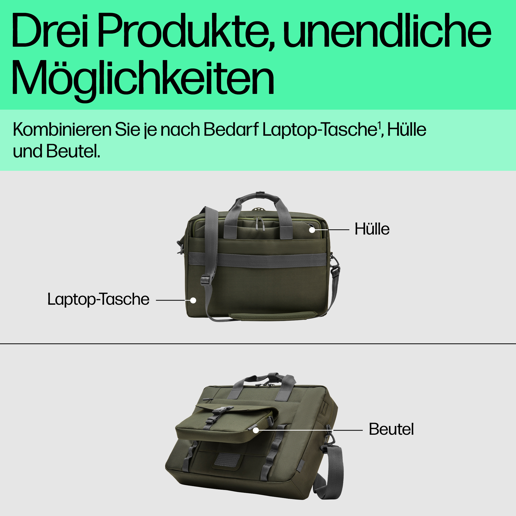 HP Bolsa modular para port�tiles de 15,6 pulgadas