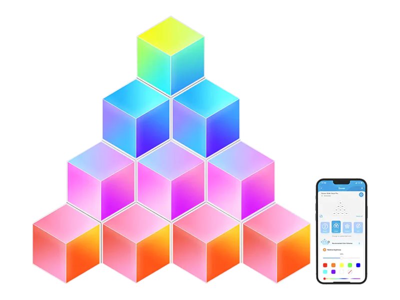 Govee Glide Hexa Pro - Licht-Panel - LED - RGBIC - sechseckig (Packung mit 10)