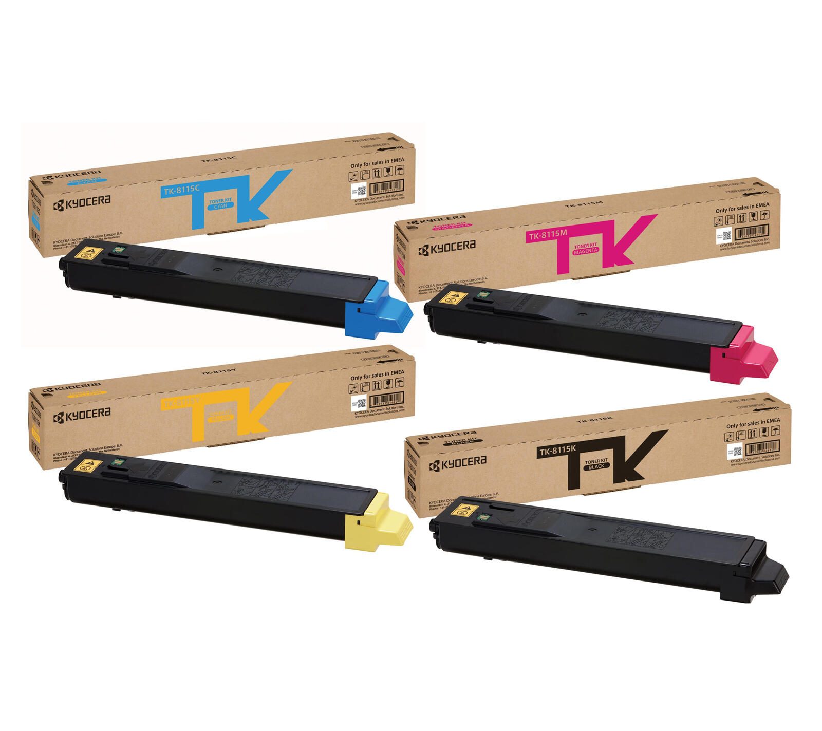 Kyocera Original TK-8115 Toner - 4er Multipack cyan magenta gelb schwarz - Original - Tonereinheit