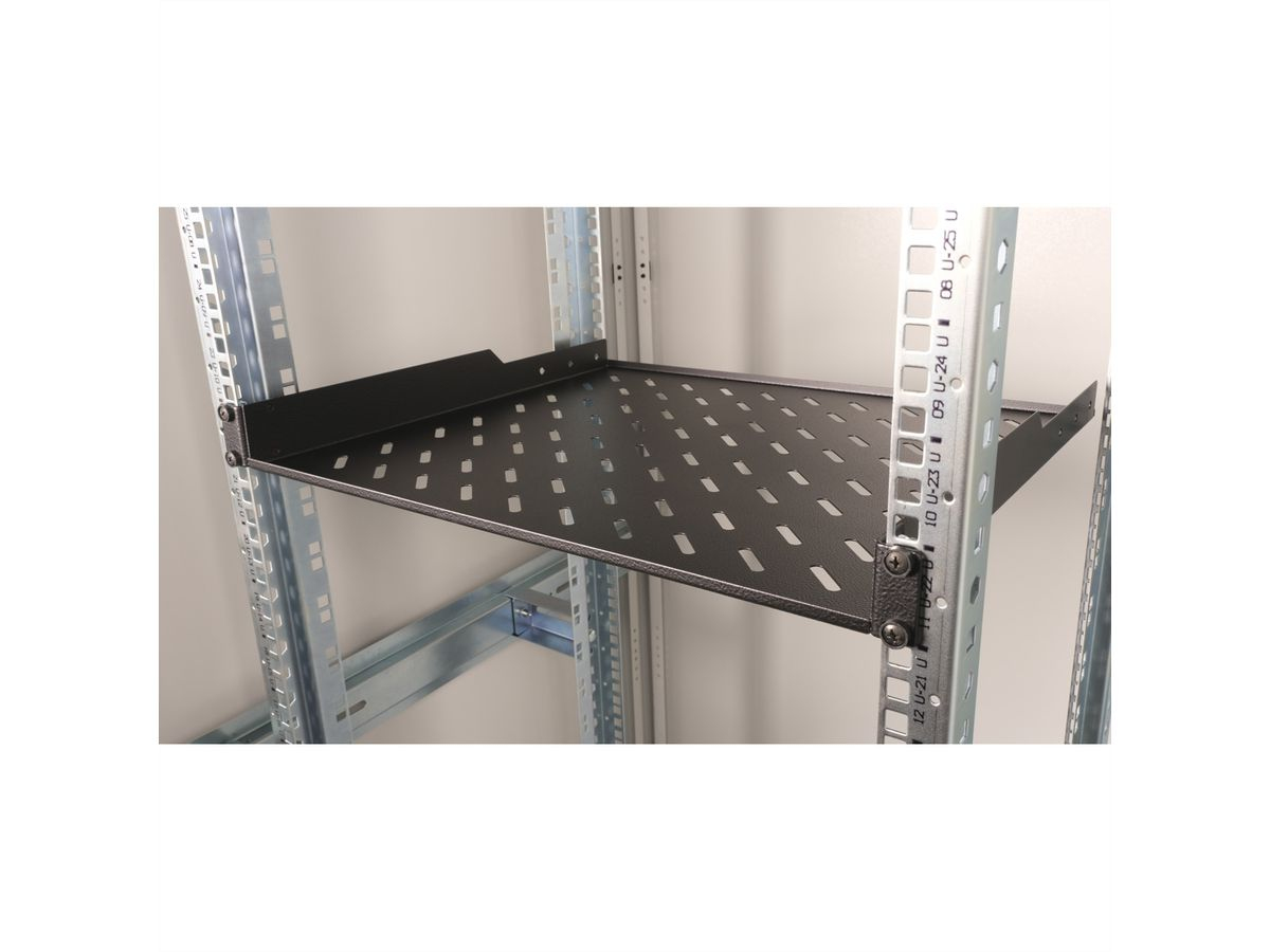 ROLINE Rack - Regal - 400 mm tief, Tragf�higkeit 15 kg - RAL 9005, Jet Black - 1U - 48.3 cm (19)