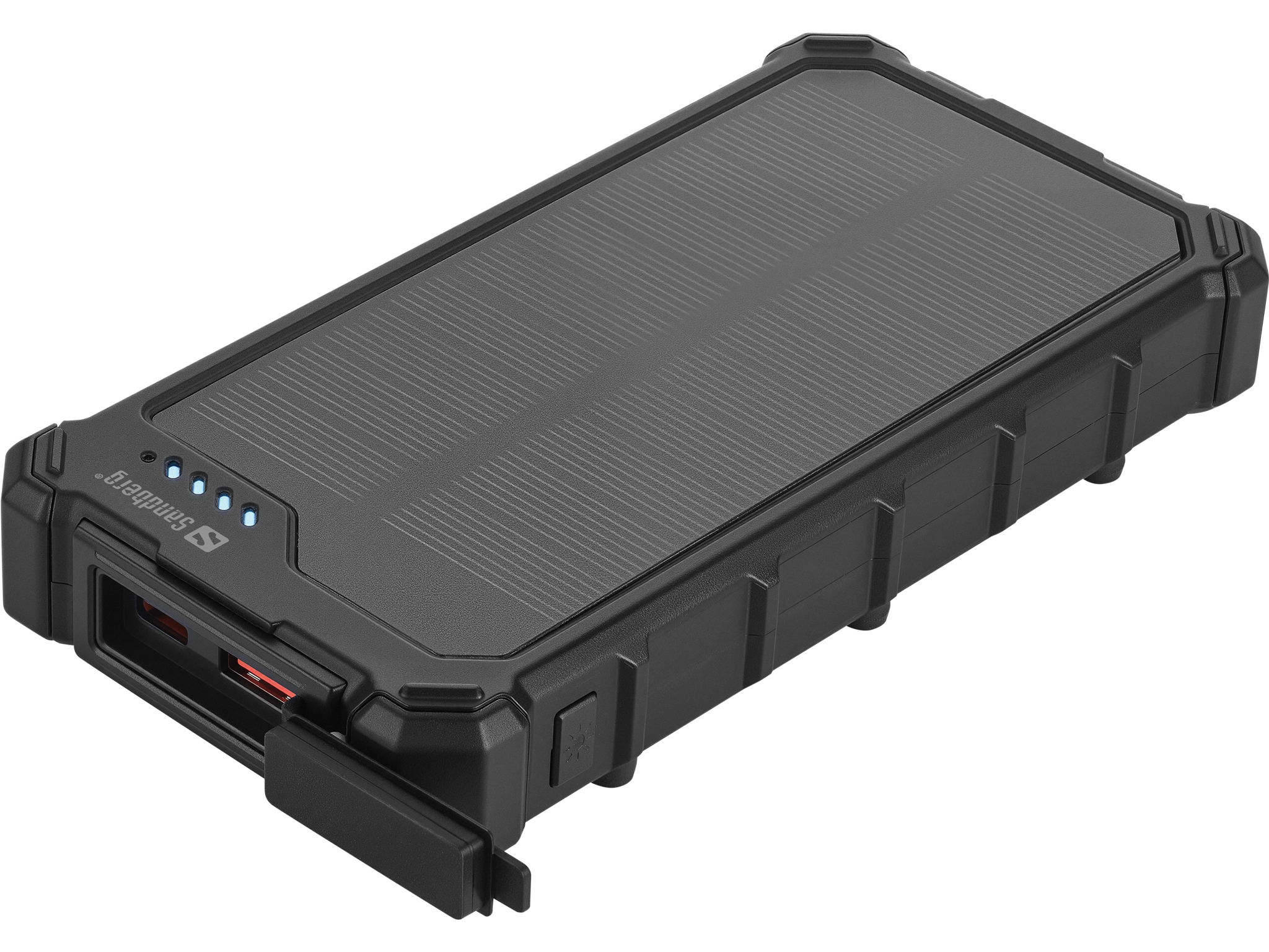 SANDBERG Active - Solar-Powerbank - 10000 mAh - 37 Wh - 22.5 Watt - 3 A - PD/PPS - 2 Ausgabeanschlussstellen (USB, 24 pin USB-C)