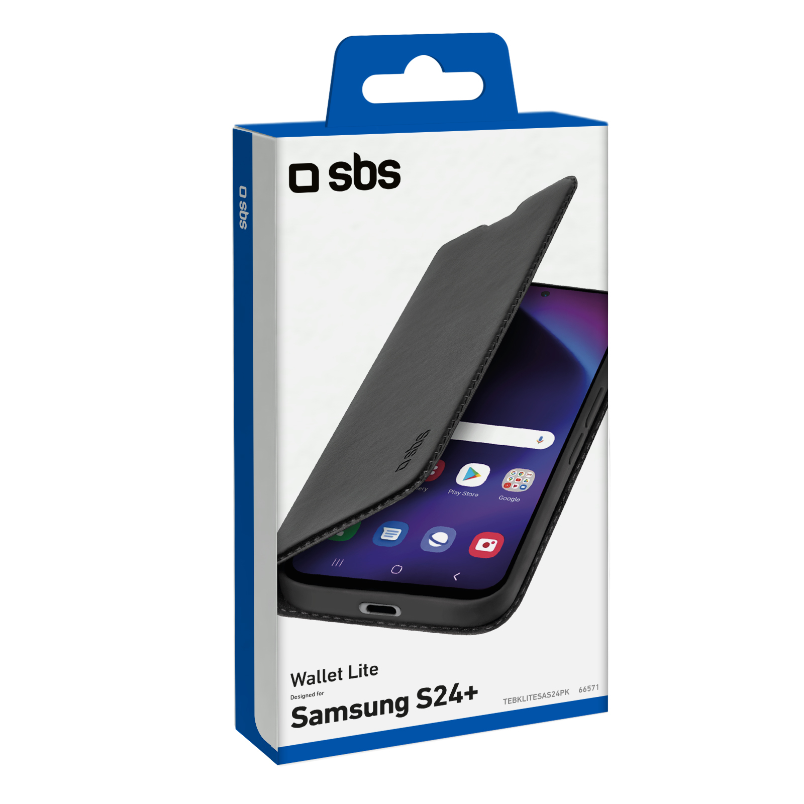 SBS Book Case Wallet Lite-Huelle fr Samsung Galaxy S24+ schwarz