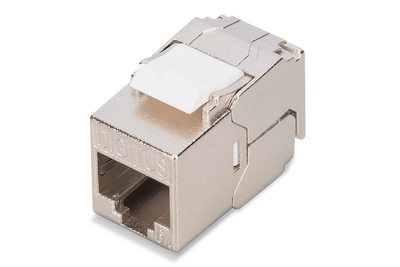 DIGITUS CAT 6A Kompaktgehuse Keystone Modul, geschirmt, werkzeugfreier Montageanschluss