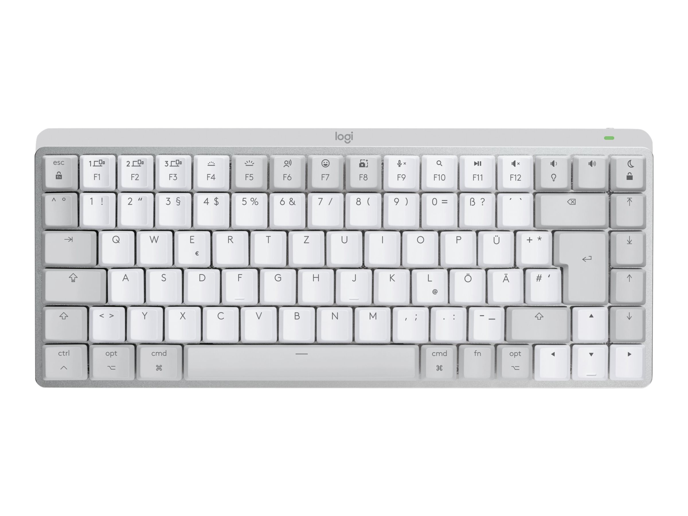 Logitech MX Mini Mechanical for Mac clavier Bluetooth AZERTY Franais Gris, Blanc