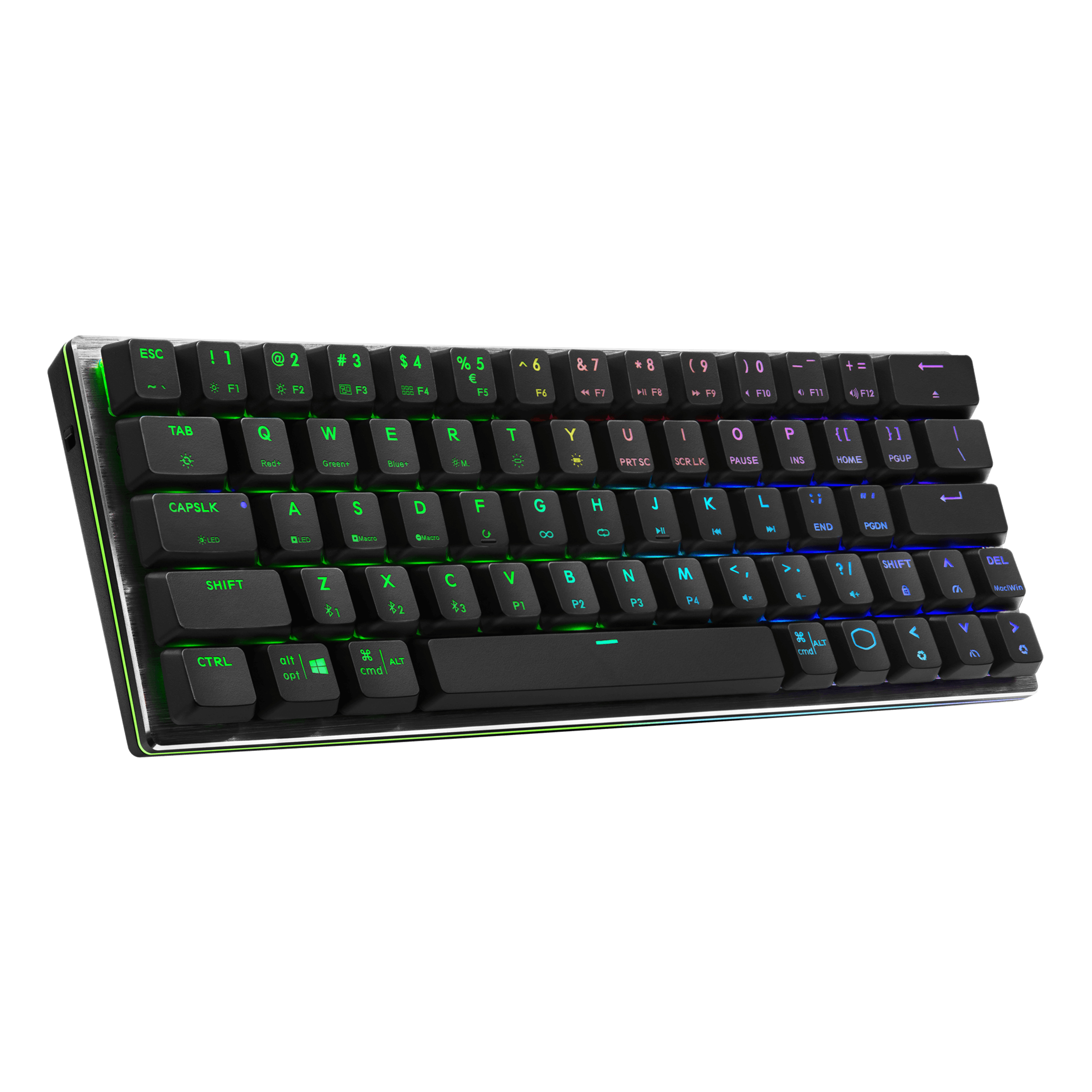 Cooler Master SK652 Gaming Toetsenbord – Mechanisch – Lage Profielschakelaars – RGB Verlichting – Geborsteld Aluminium – QWERTY (US)
